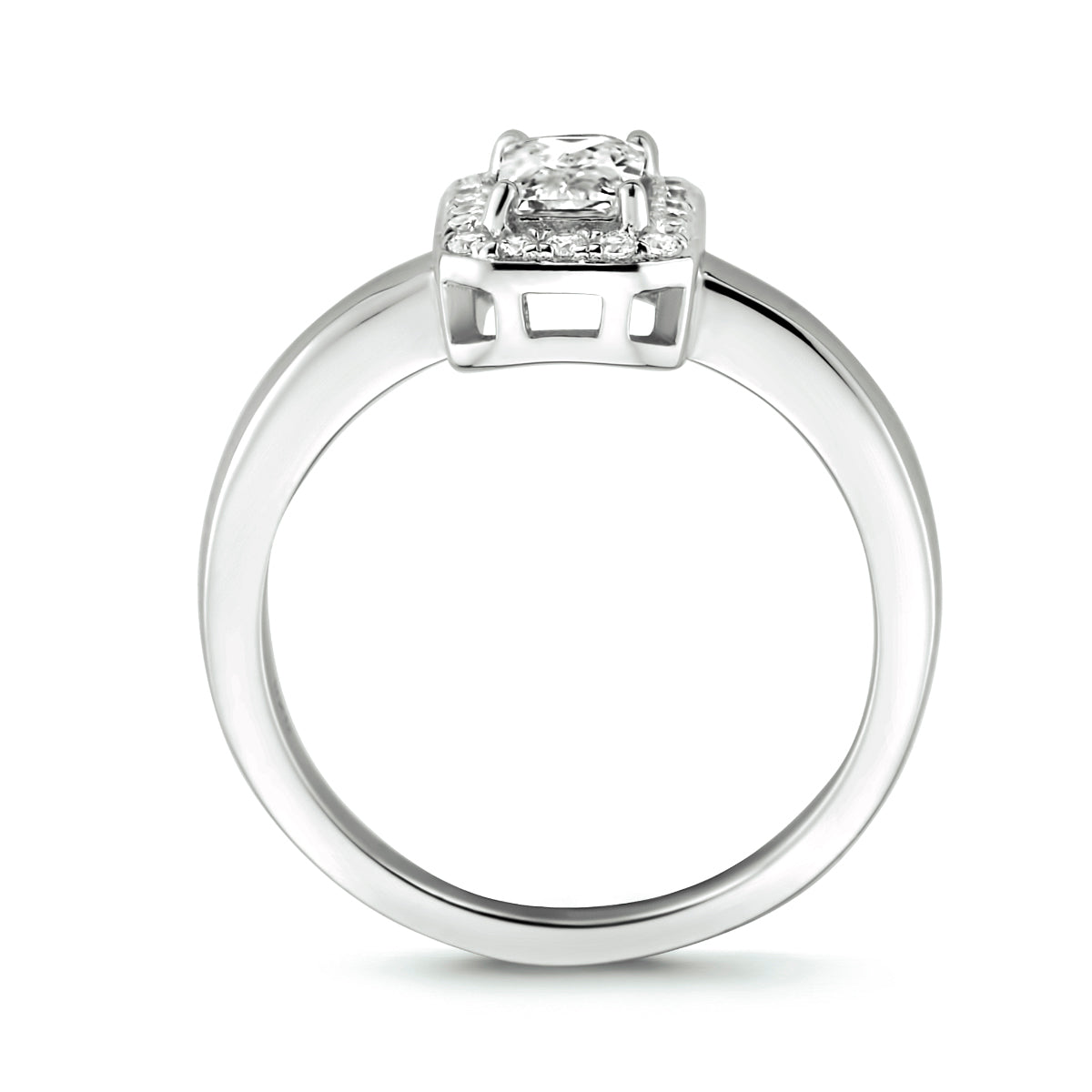 vDam Ring Zirkonia Zilver Gerhodineerd 1333641 Maat 17¾