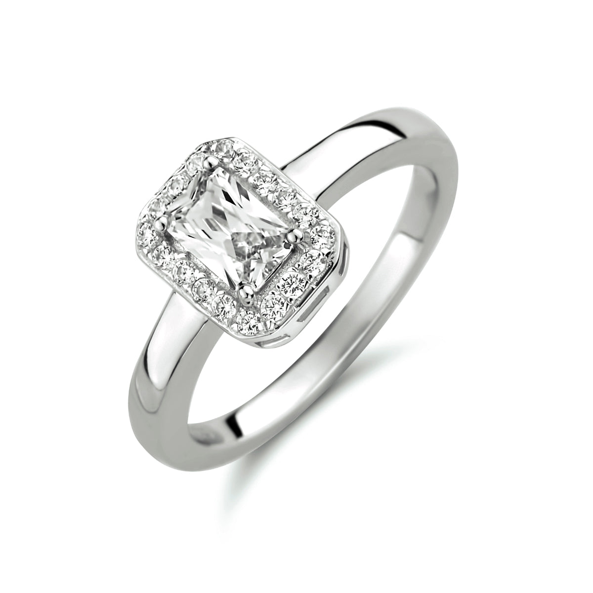 vDam Ring Zirkonia Zilver Gerhodineerd 1333641