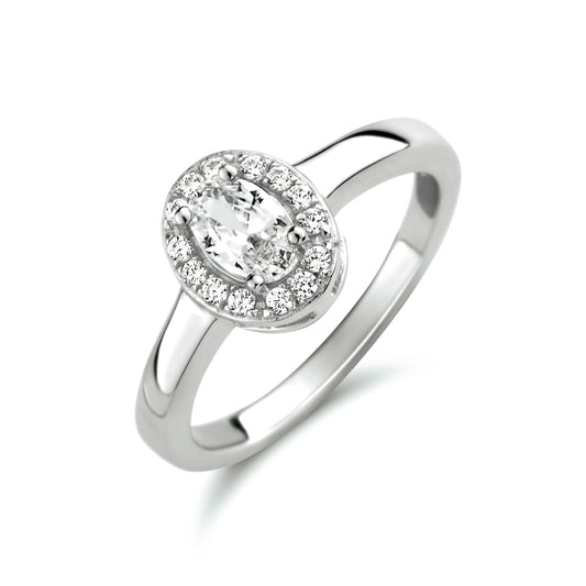 vDam Ring Zirkonia Zilver Gerhodineerd 1333645