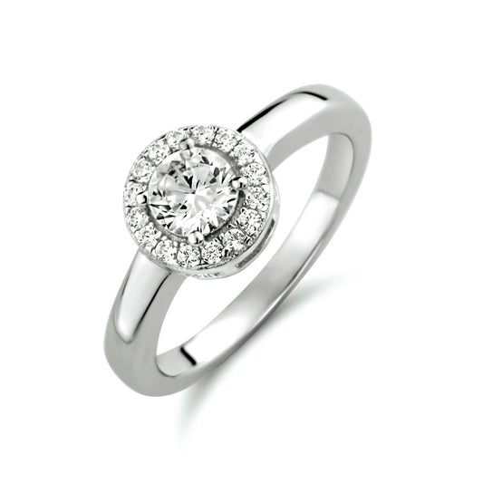 vDam Ring Zirkonia Zilver Gerhodineerd 1333650
