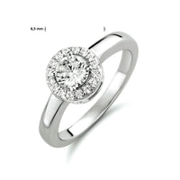 vDam Ring Zirkonia Zilver Gerhodineerd 1333651 Maat 17¾
