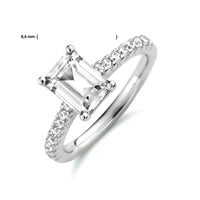 vDam Ring Zirkonia Zilver Gerhodineerd 1333658 Maat 19