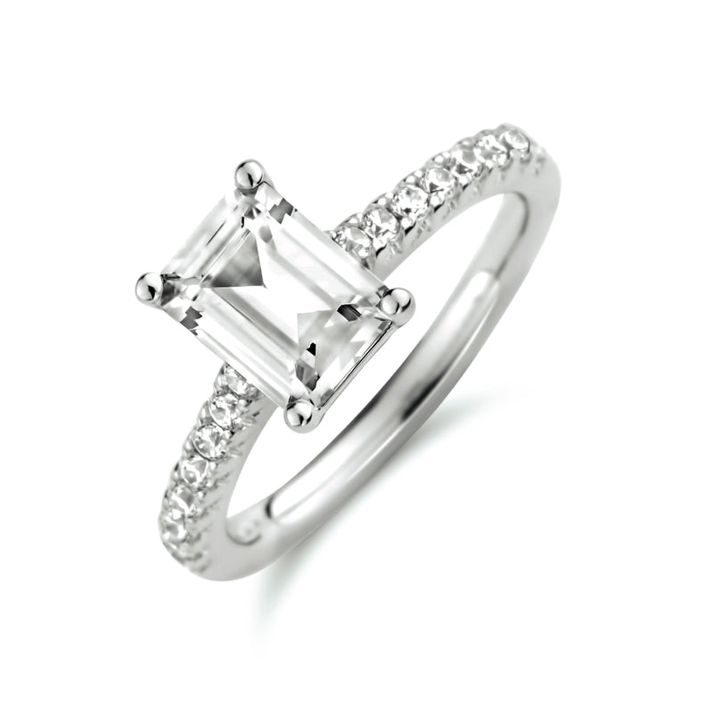 vDam Ring Zirkonia Zilver Gerhodineerd 1333658