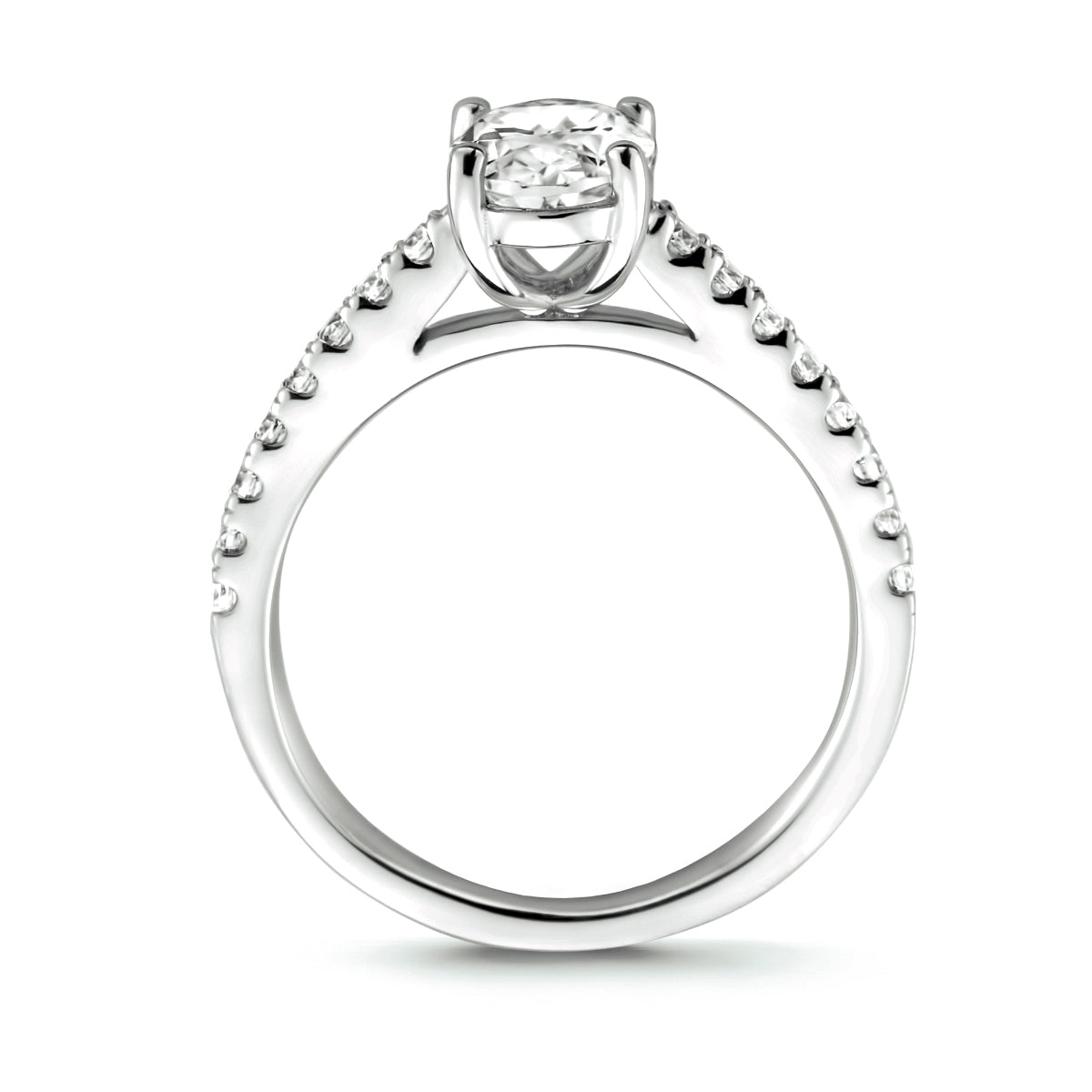 vDam Ring Zirkonia Zilver Gerhodineerd 1333659 Maat 16½