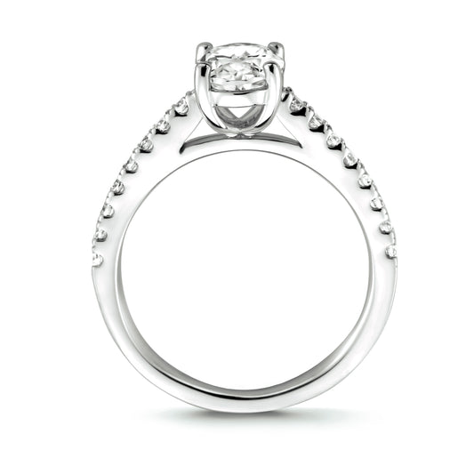 vDam Ring Zirkonia Zilver Gerhodineerd 1333662 Maat 18½