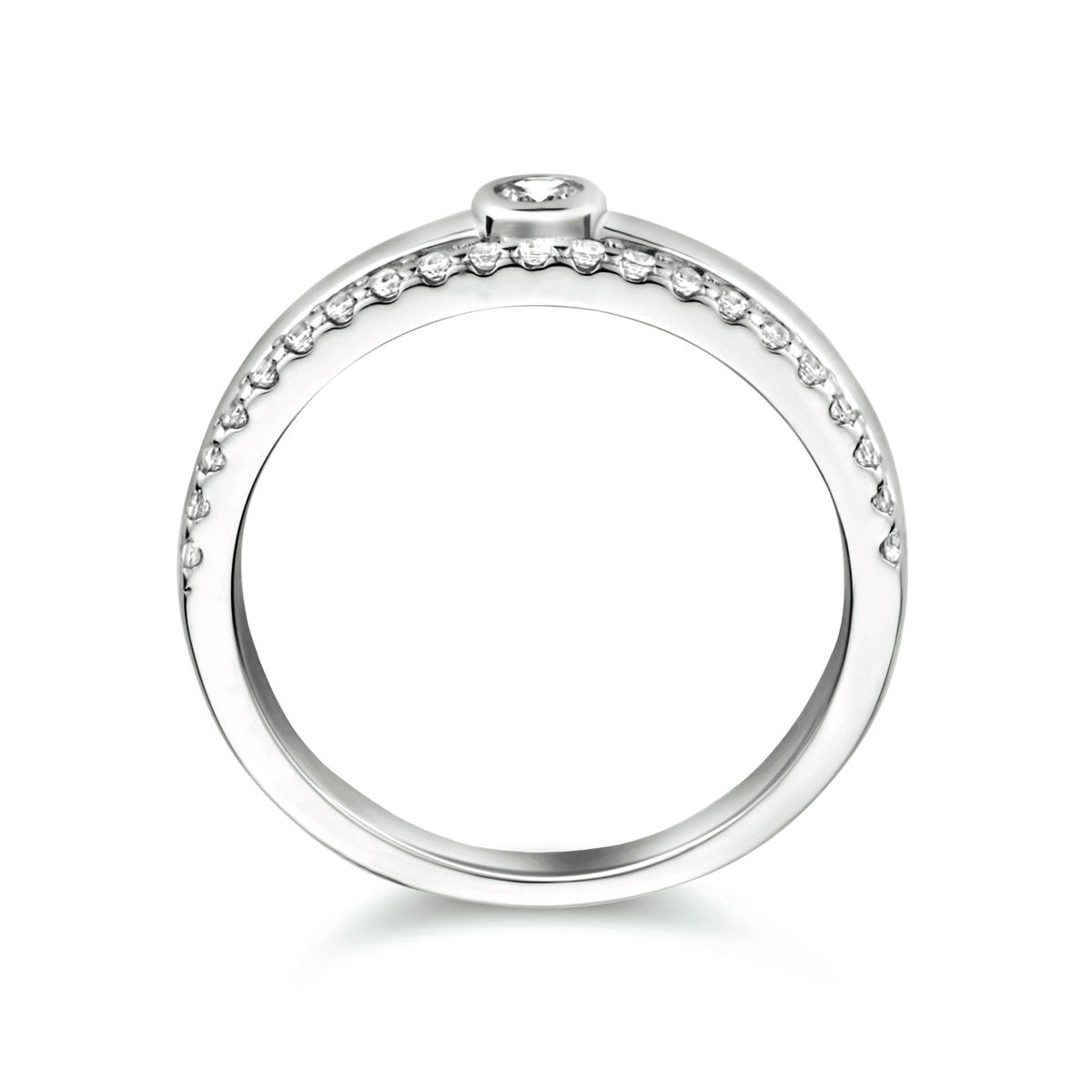 vDam Ring Zirkonia Zilver Gerhodineerd 1333987 Maat 17¾