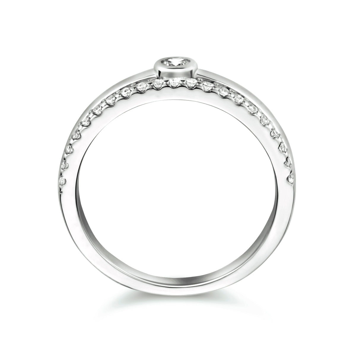 vDam Ring Zirkonia Zilver Gerhodineerd 1333988 Maat 18½