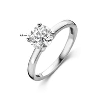 vDam Ring Zirkonia Zilver Gerhodineerd 1334755 Maat 16½