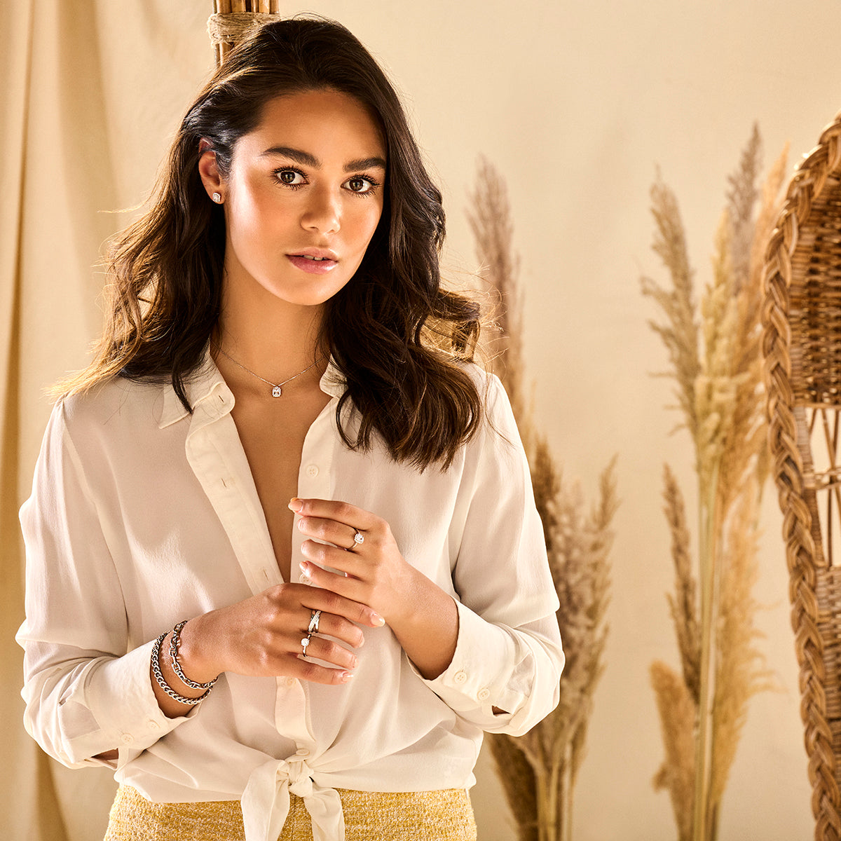 vDam Ring Zirkonia Zilver Gerhodineerd 1334927 Maat 17¼