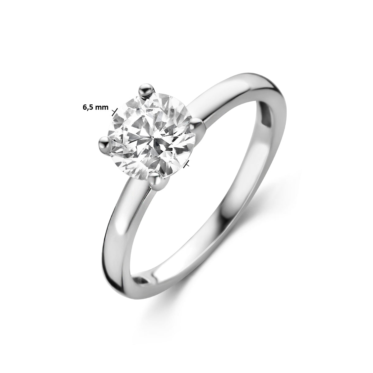 vDam Ring Zirkonia Zilver Gerhodineerd 1334930 Maat 19