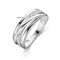 vDam Ring Zirkonia Zilver Gerhodineerd 1334976 Maat 17¾