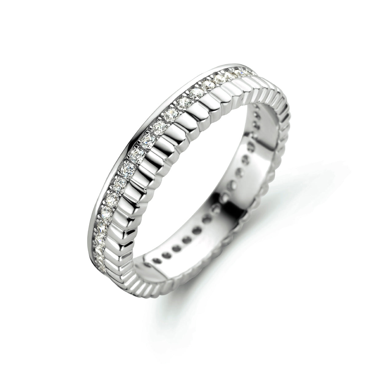 vDam Ring Zirkonia Zilver Gerhodineerd 1334998
