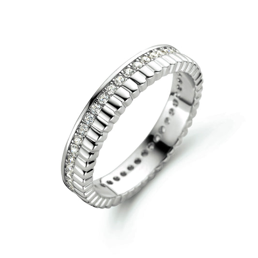 vDam Ring Zirkonia Zilver Gerhodineerd 1334999
