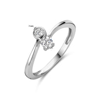 vDam Ring Zirkonia Zilver Gerhodineerd 1335303 Maat 16½