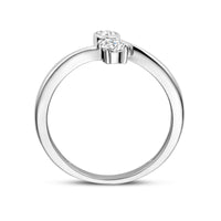 vDam Ring Zirkonia Zilver Gerhodineerd 1335305 Maat 17¾