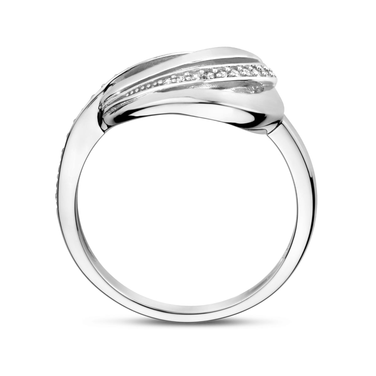 vDam Ring Zirkonia Zilver Gerhodineerd 1335607 Maat 18½
