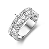 vDam Ring Zirkonia Zilver Gerhodineerd 1335889 Maat 17¾