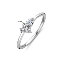 vDam Ring Zirkonia Zilver Gerhodineerd 1337643 Maat 16