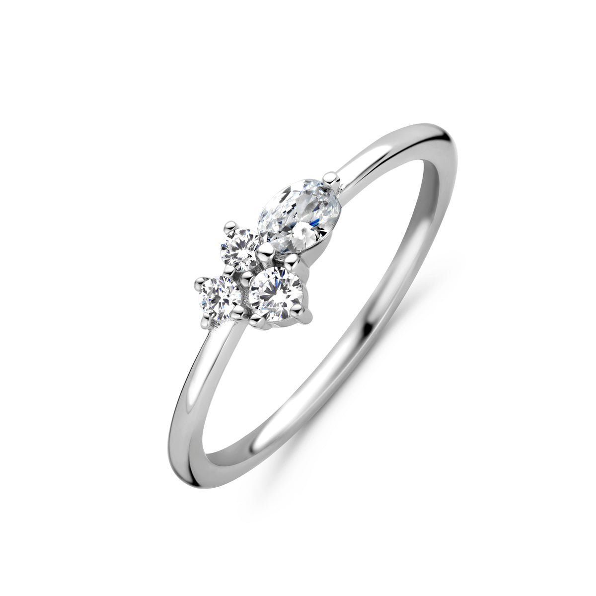 vDam Ring Zirkonia Zilver Gerhodineerd 1340210