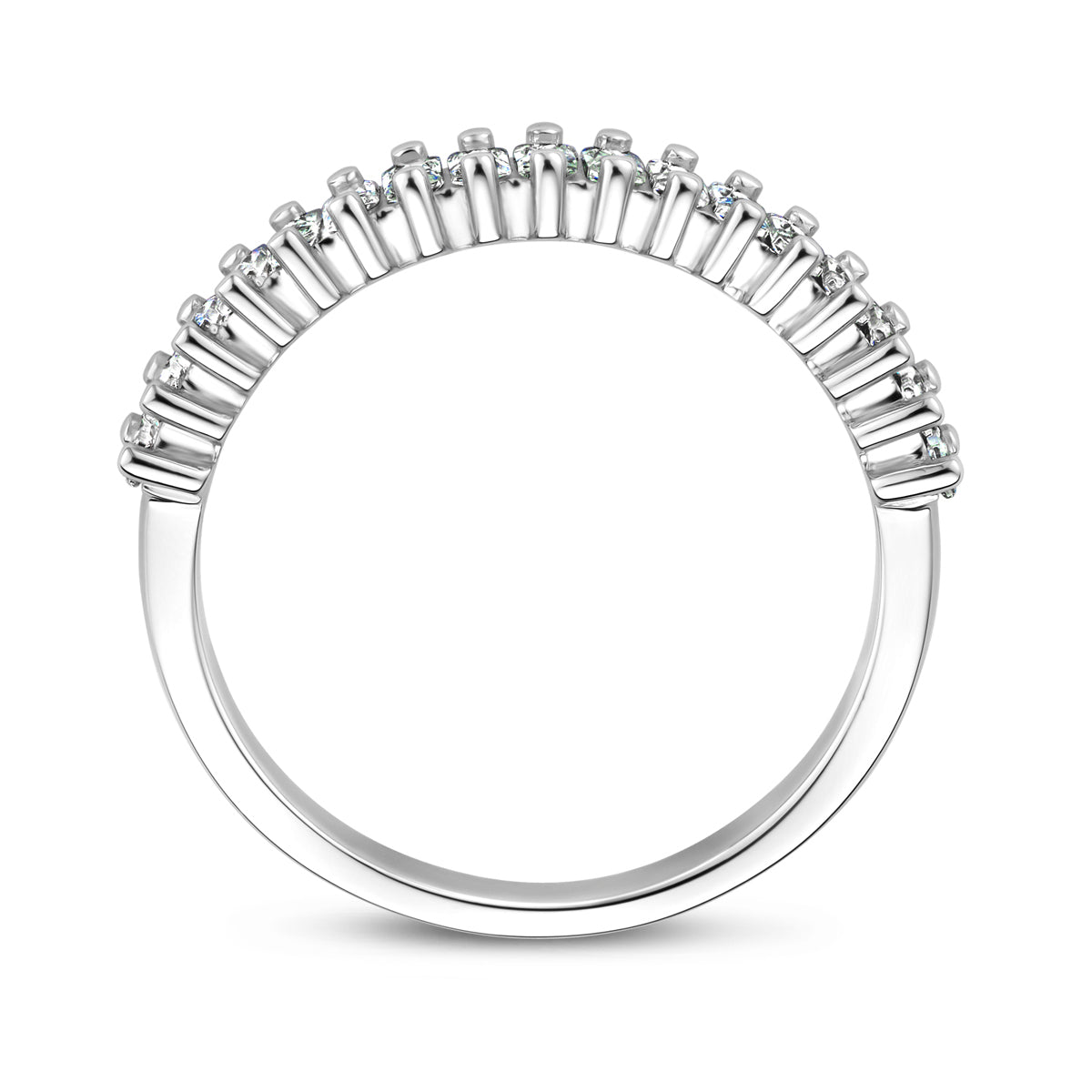 vDam Ring Zirkonia Zilver Gerhodineerd 1337651 Maat 18½