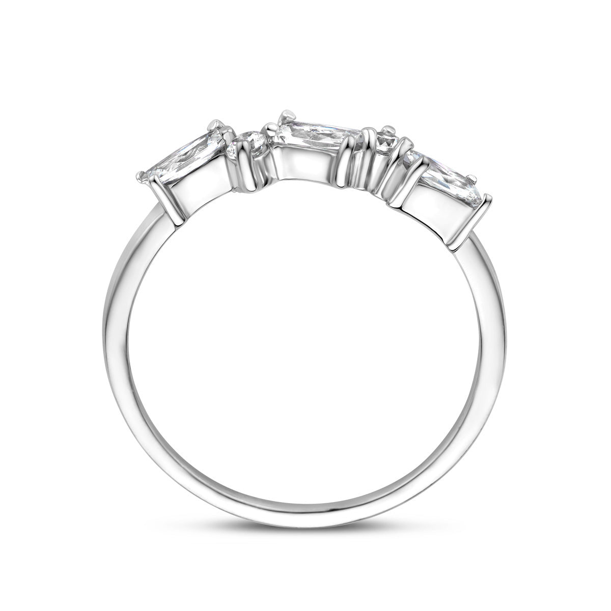 vDam Ring Zirkonia Zilver Gerhodineerd 1338112 Maat 17¼