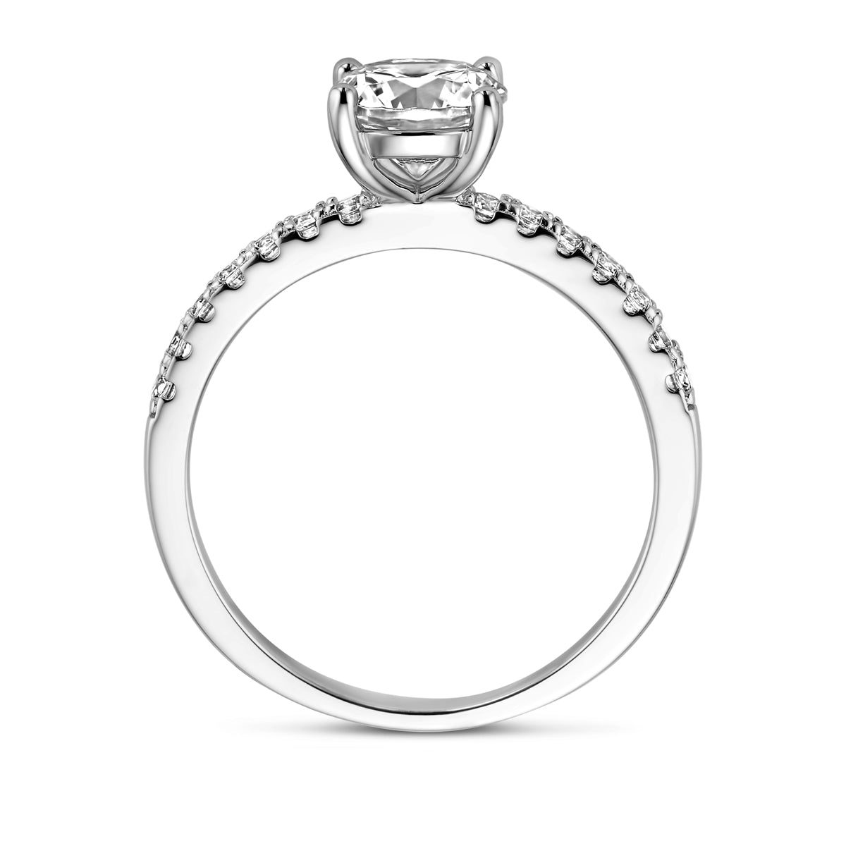 vDam Ring Zirkonia Zilver Gerhodineerd 1338532 Maat 17¾