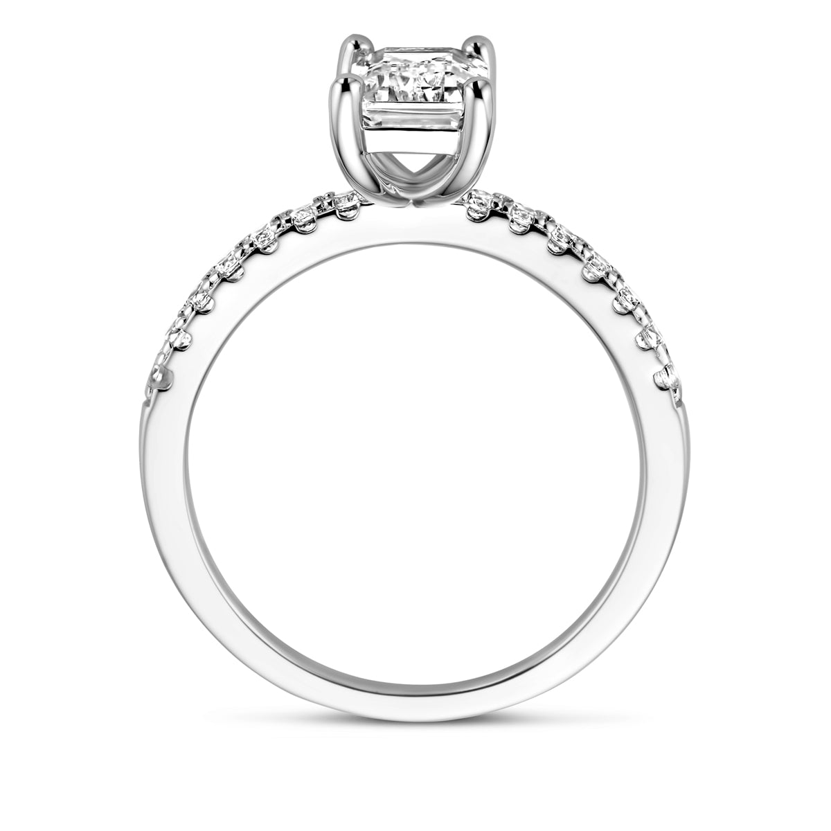 vDam Ring Zirkonia Zilver Gerhodineerd 1338534 Maat 16½