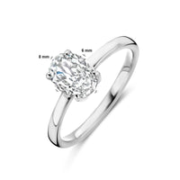 vDam Ring Zirkonia Zilver Gerhodineerd 1338907 Maat 16½