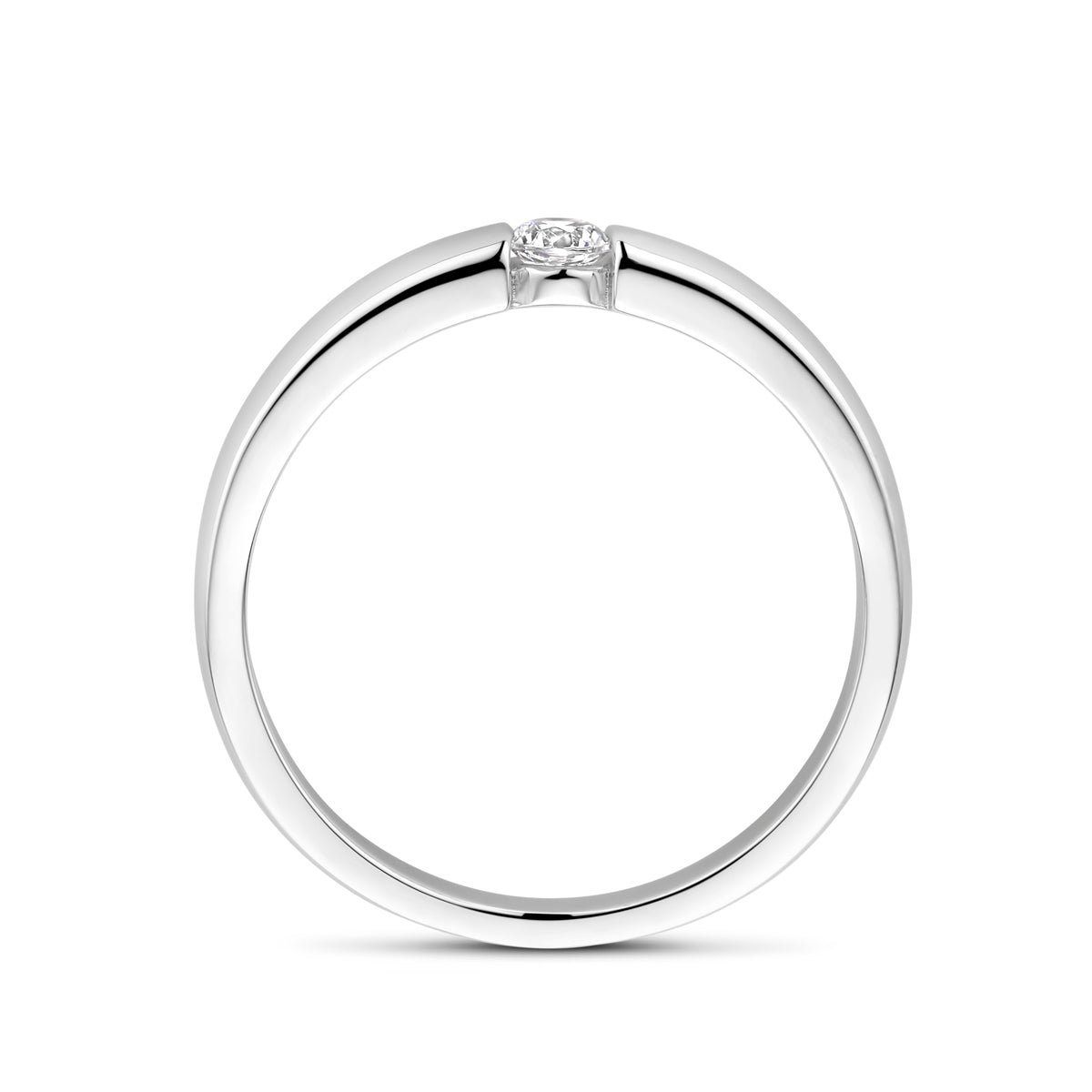 vDam Ring Zirkonia Zilver Gerhodineerd 1339007 Maat 17¾