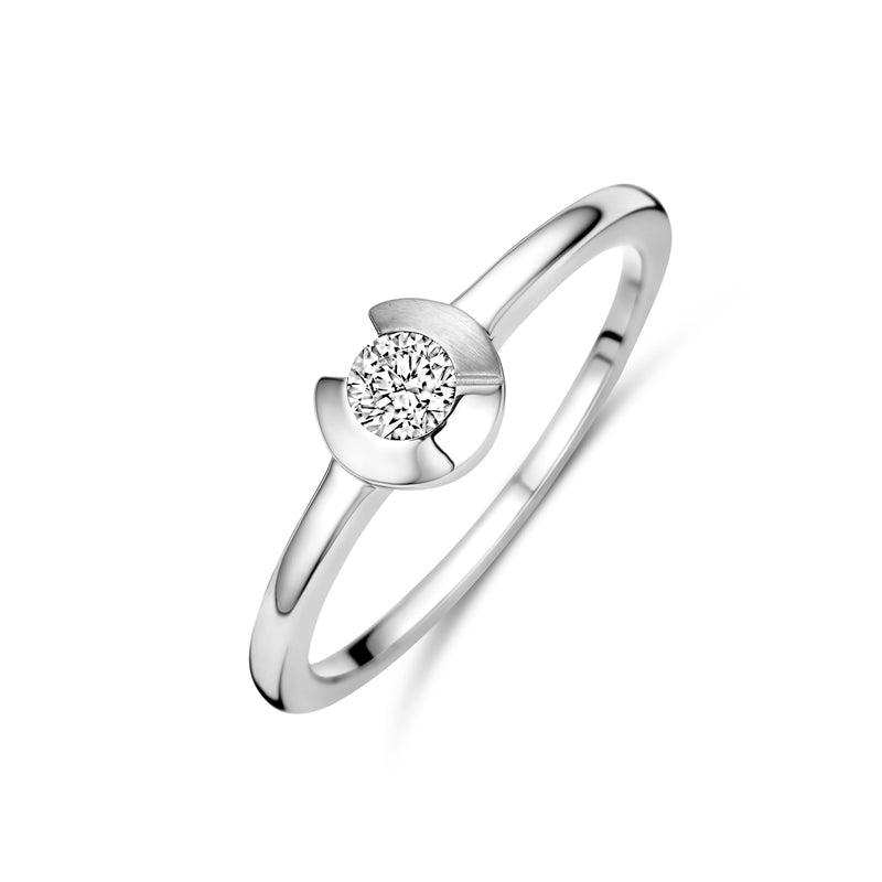 vDam Ring Zirkonia Zilver Gerhodineerd 1339094