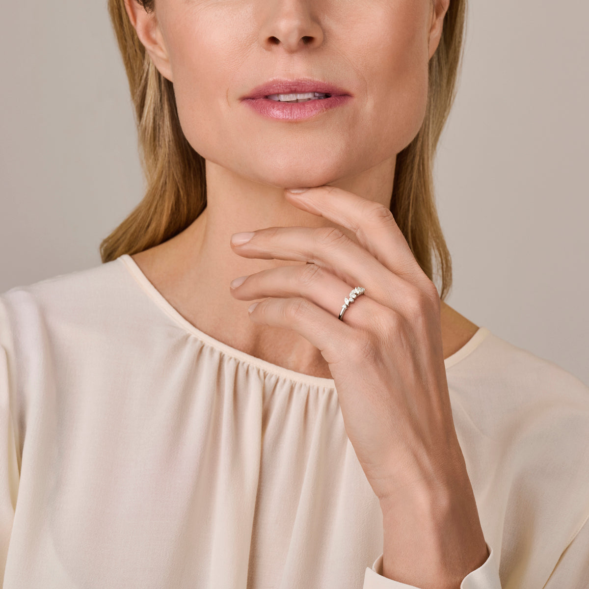 vDam Ring Zirkonia Zilver Gerhodineerd 1339138 Maat 17¼