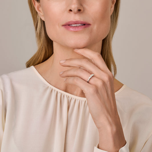 vDam Ring Zirkonia Zilver Gerhodineerd 1339138 Maat 17¼