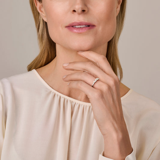 vDam Ring Zirkonia Zilver Gerhodineerd 1339140 Maat 18½