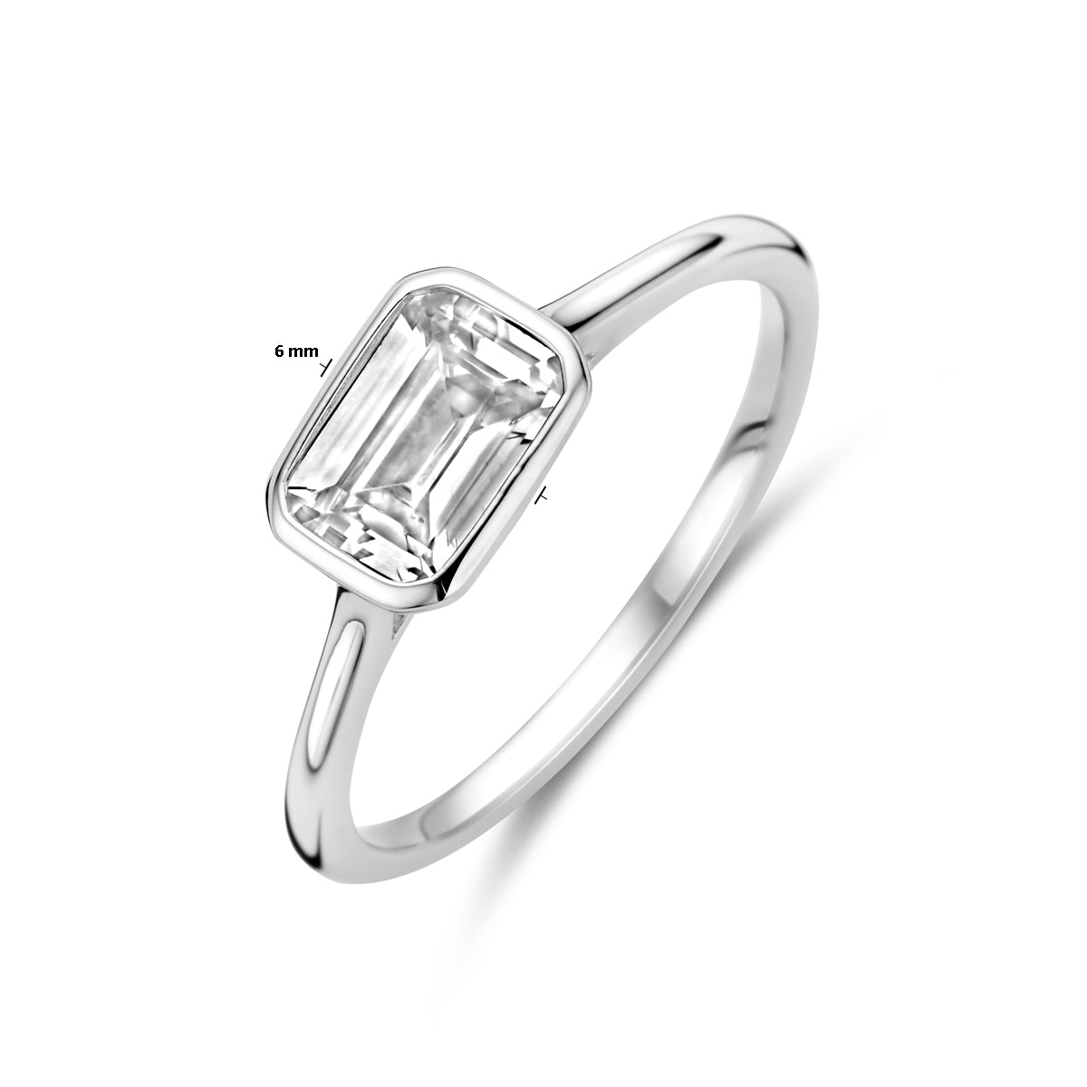 vDam Ring Zirkonia Zilver Gerhodineerd 1339209 Maat 18½