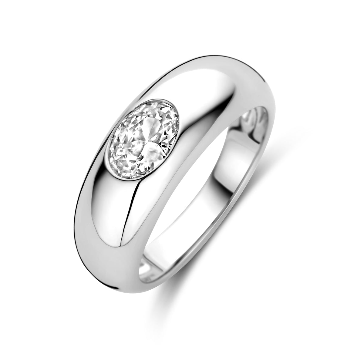 vDam Ring Zirkonia Zilver Gerhodineerd 1339221