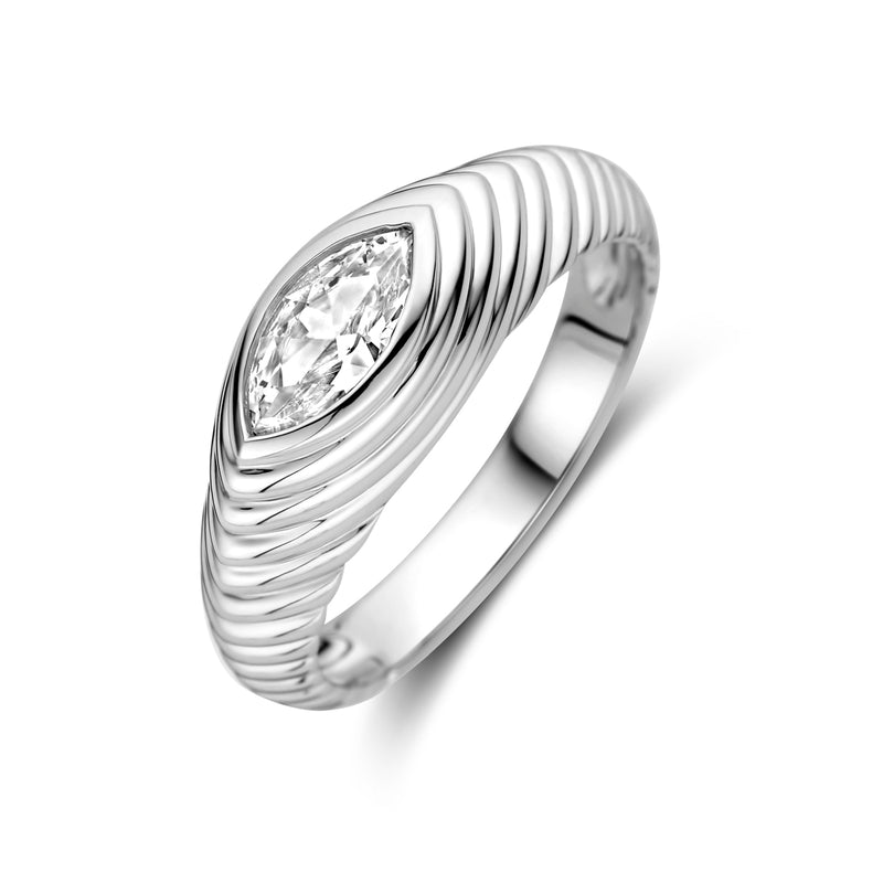 vDam Ring Zirkonia Zilver Gerhodineerd 1339229