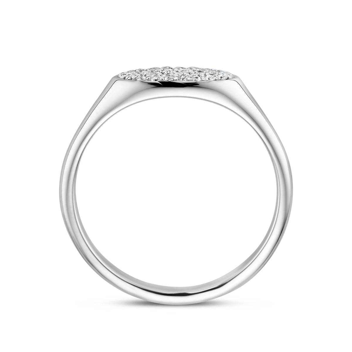 vDam Ring Zirkonia Zilver Gerhodineerd 1339272 Maat 18½