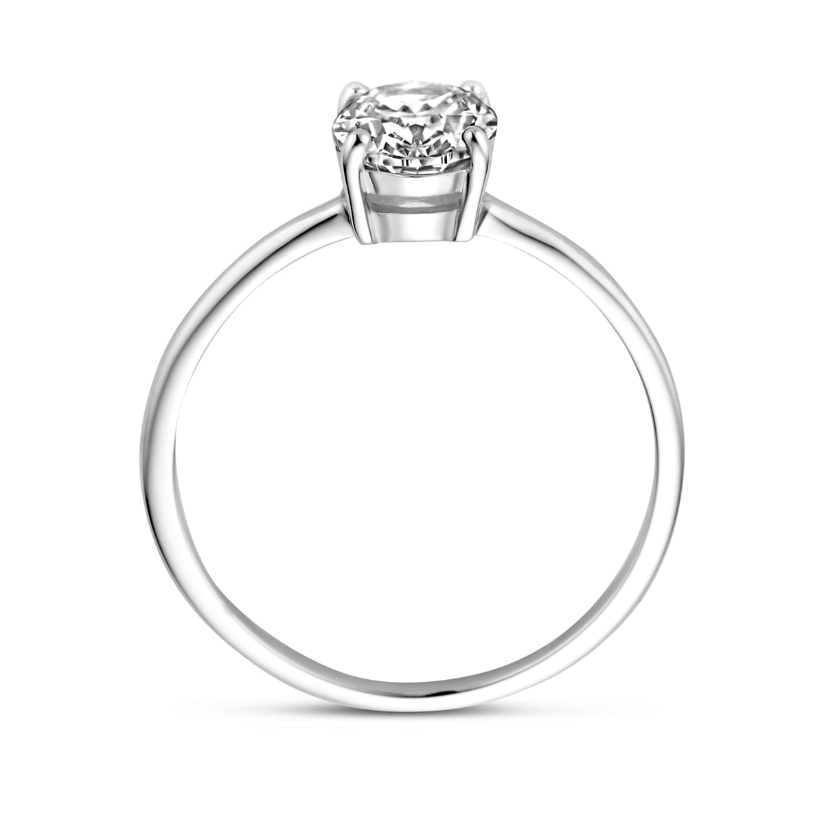 vDam Ring Zirkonia Zilver Gerhodineerd 1339372 Maat 18½