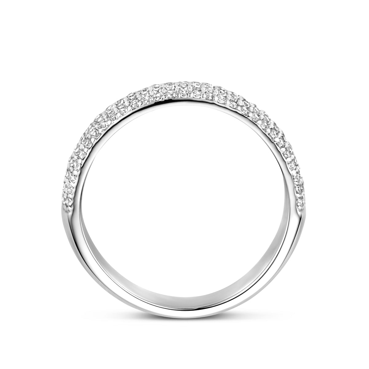 vDam Ring Zirkonia Zilver Gerhodineerd 1339384 Maat 16½