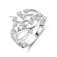 vDam Ring Zirkonia Zilver Gerhodineerd 1339496 Maat 18½