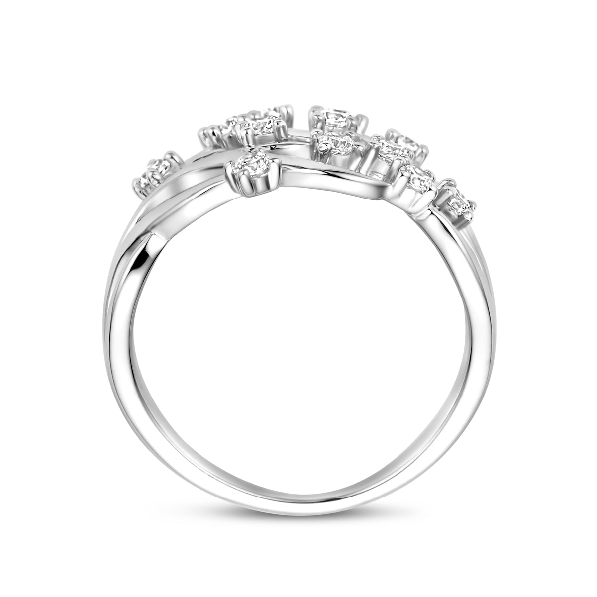 vDam Ring Zirkonia Zilver Gerhodineerd 1339496 Maat 18½