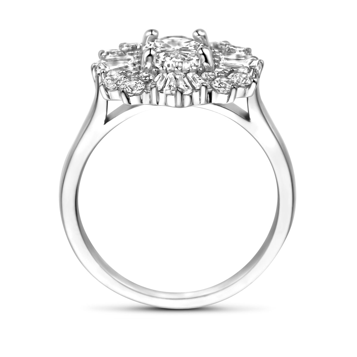 vDam Ring Zirkonia Zilver Gerhodineerd 1339572 Maat 17¾