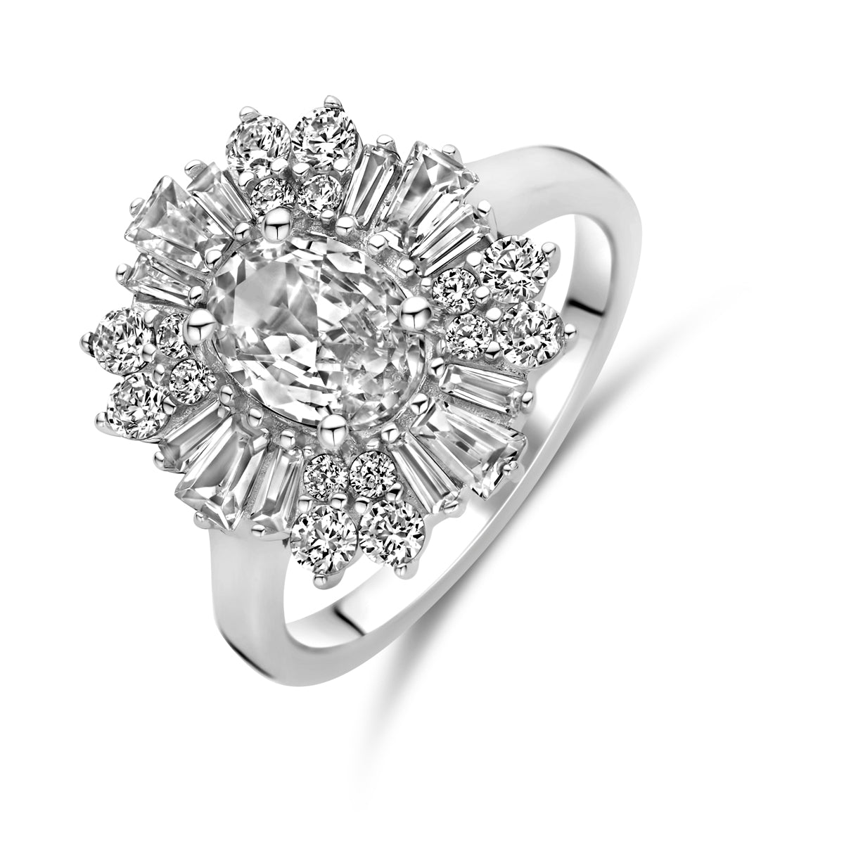 vDam Ring Zirkonia Zilver Gerhodineerd 1339573