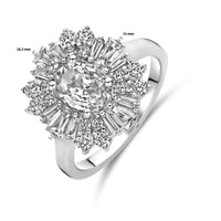 vDam Ring Zirkonia Zilver Gerhodineerd 1339573 Maat 18½