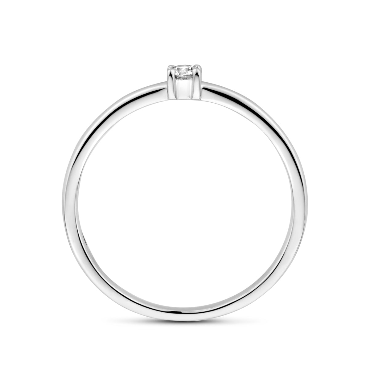 vDam Ring Zirkonia Zilver Gerhodineerd 1339764 Maat 17¼