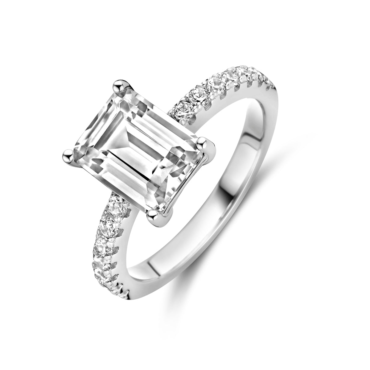 vDam Ring Zirkonia Zilver Gerhodineerd 1339787