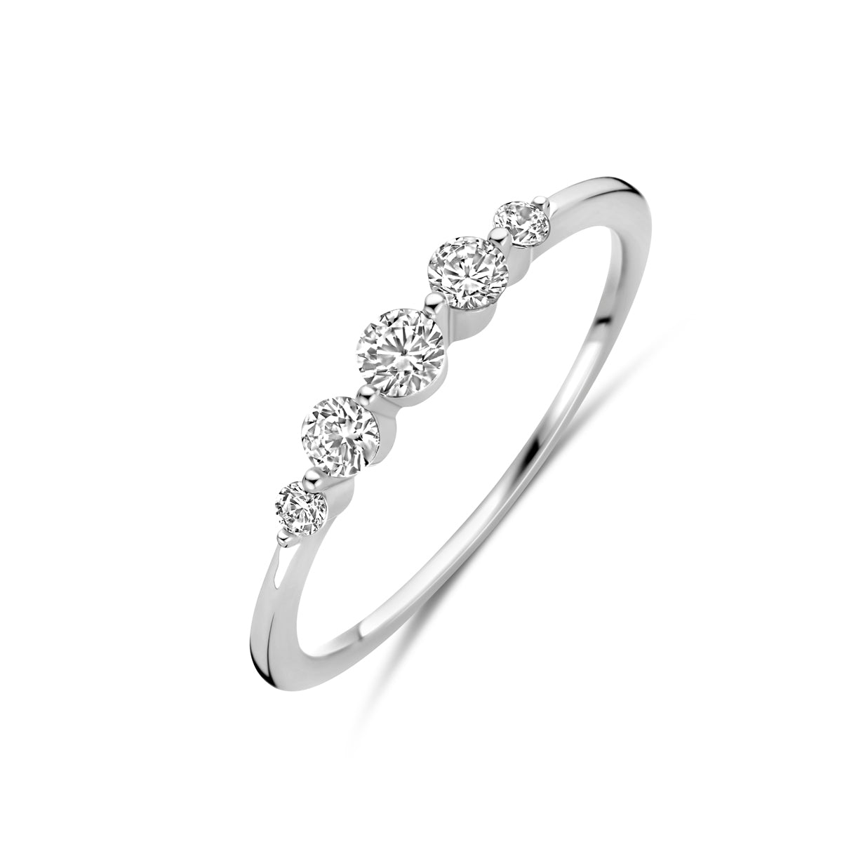vDam Ring Zirkonia Zilver Gerhodineerd 1339815