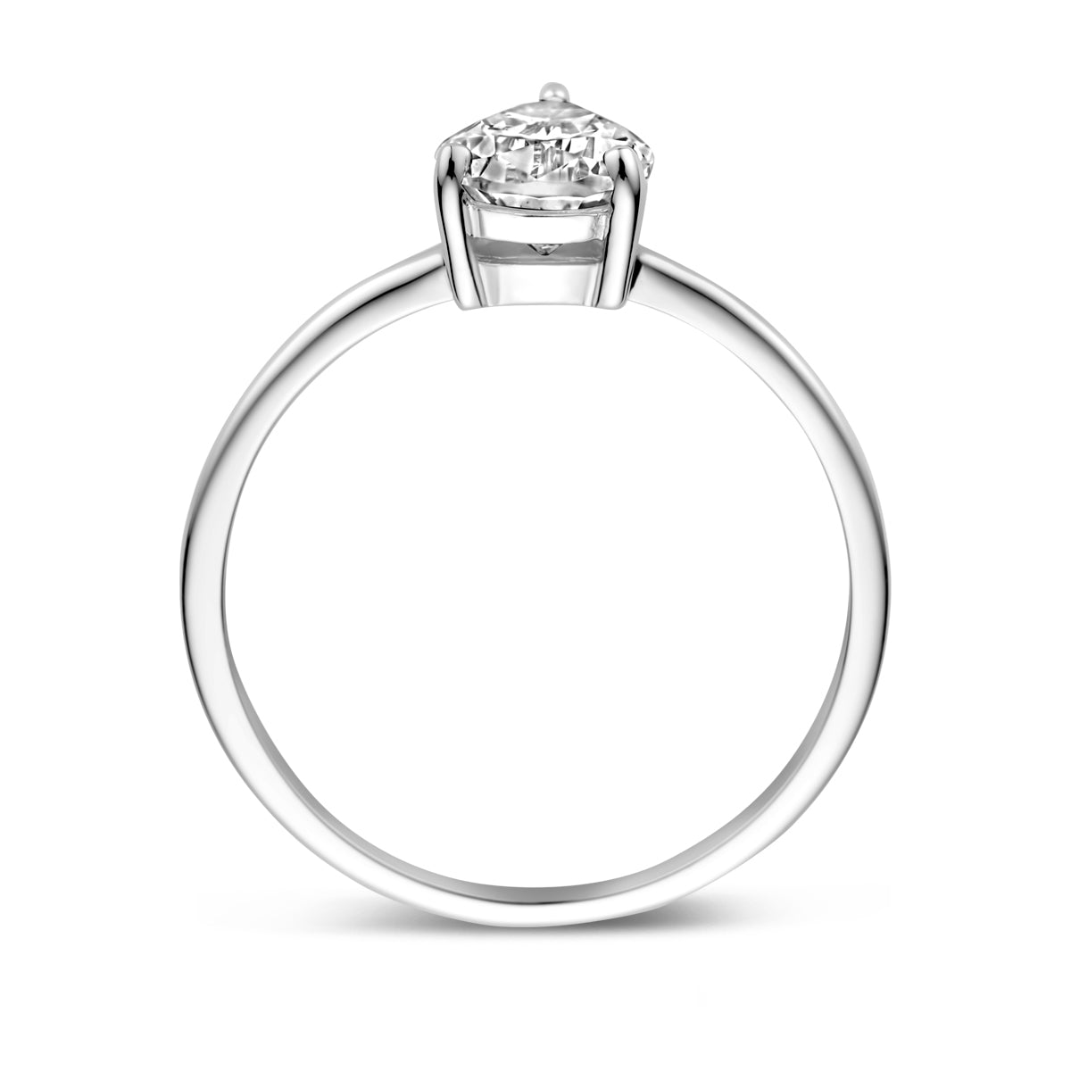 vDam Ring Zirkonia Zilver Gerhodineerd 1339969 Maat 18½