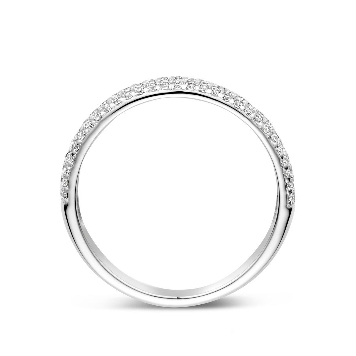vDam Ring Zirkonia Zilver Gerhodineerd 1339979 Maat 18½