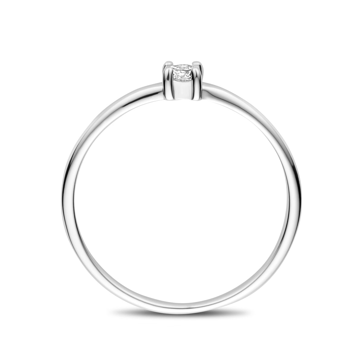 vDam Ring Zirkonia Zilver Gerhodineerd 1339986 Maat 16½